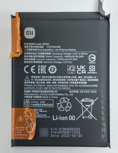 Batería Bn5d Xiaomi Redmi Note 11 Original