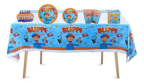 comprar Kit Fiesta Blippi Platos Y Vasos Desechables 57pcs