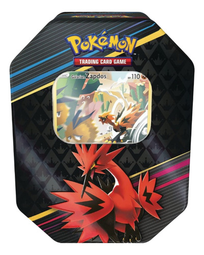 Pokemon Tcg Crown Zenith Tin Galarian Lata Español Zapdos Español