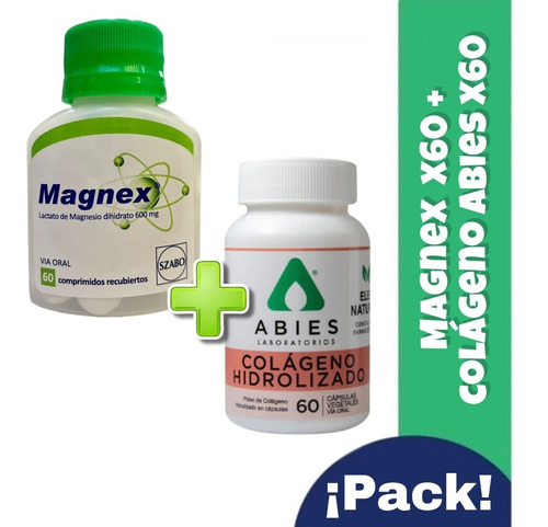 Pack Magnesio X 60 Caps + Colágeno X 60 Caps