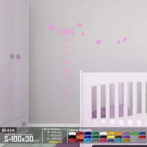 Comprar Vinilos Decorativos Medidores Niña Estrellas Nombre Stickers