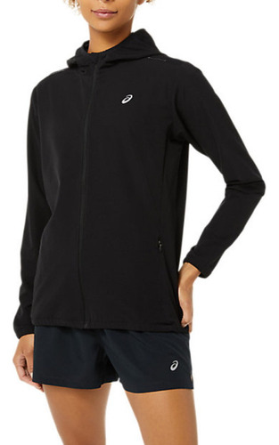 Chamarra Running Asics Ready-set Negro Mujer 2012c249.001