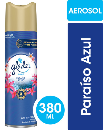 Desodorante De Ambientes Glade Aerosol Paraíso Azul 360ml
