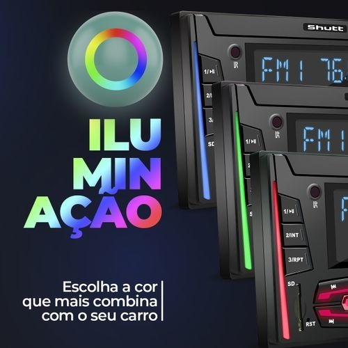 Rádio Automotivo 2 Din Mp3 Fm Bt Aux P2 Sd Shutt Tokyo