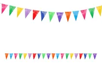 Comprar Banderines Lisos De Plastico, Colores Vivos, Paq 10 Tiras.