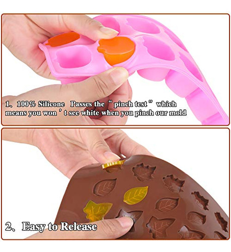 Moldes Para Caramelos 3d De Otoño, 4 Piezas, Molde Para Cara