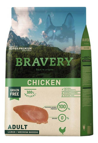 Bravery Chicken Adult Alimento Para Perro Sabor Pollo