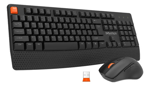 Kit Teclado + Mouse Inalámbrico Meetion Mt-c4130 Negro