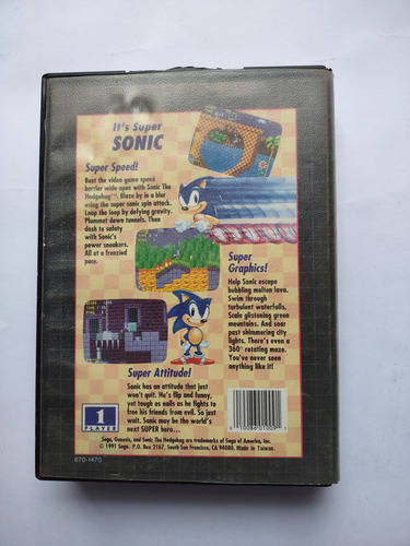 Sonic The Hedgehog Sega Genesis (Usado)