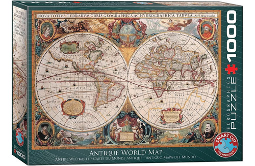 Rompecabezas De Mapa Del Mundo Antiguo De Eurographics (1000