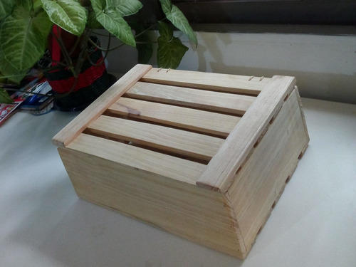 Imagen 6 de 10 de Cestas De Madera Cajas Con Tapa De Madera O Vidrio Huacales