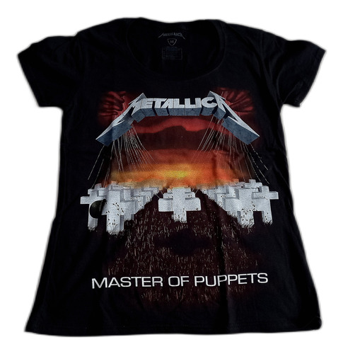 Metallica Master Puppets Polera Mujer M Blackside