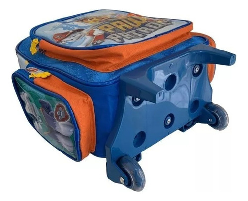 Mochila De Carrinho M Lancheiraestojo Patrulha Canina Cor Azul Desenho Do Tecido Lisa