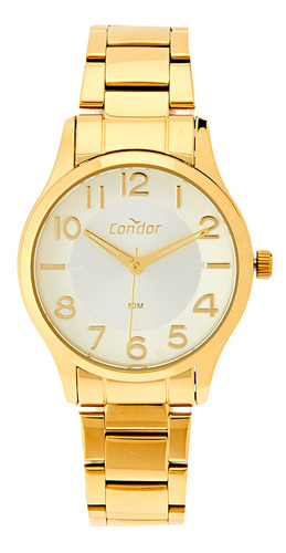 Relógio Feminino Co2036mvhk4c Dia A Dia Dourado Condor