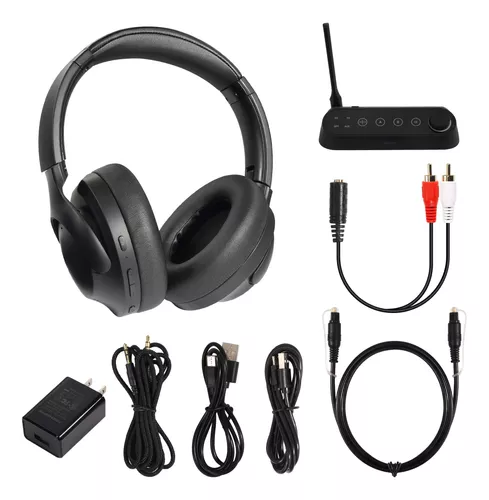 Auriculares de TV inalámbricos para personas mayores, auriculares  inalámbricos para ver televisión, auriculares Bluetooth con transmisor con  óptica