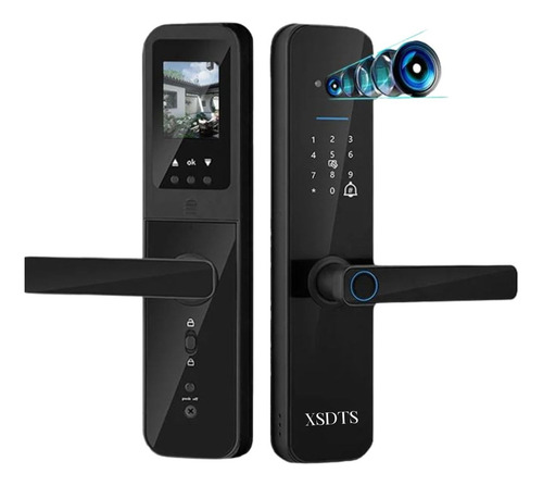 Fechadura Eletronica Com Vídeo C/ Biometria Tag Nfc Wifi Cam