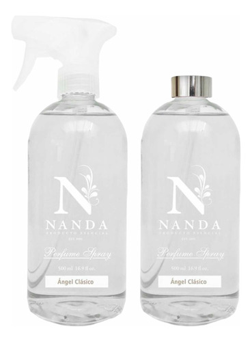 Set Nanda Perfume Spray + Recarga 500 Ml Ángel Clásico