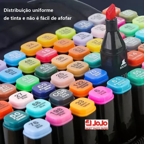 Conjunto de Canetas Para Colorir Permanentes Dupla Ponta 36 Cores