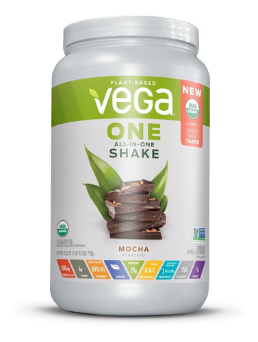 Vega Una Proteína Vegana En Polvo Orgánico Moca 20g De