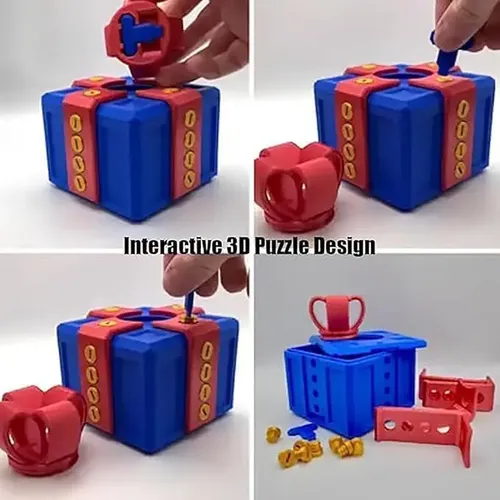 Caja De Broma Con Tornillo – Regalo Molesto Y Divertido Impreso En 3D, Desafío De Mesa Para Adultos Y Niños, Ideal Para Fiestas Y Reuniones