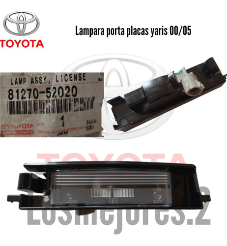 Lampara Porta Placas Toyota Yaris 00/05