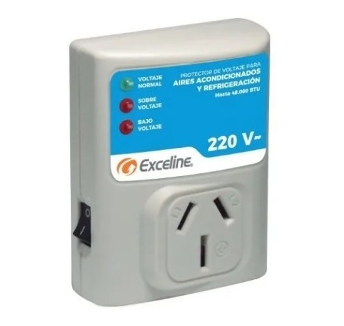 Protector De Voltaje 220v Aire/a Nevera Power Plug Exceline