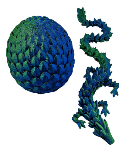 Figura Articulada Huevo Dragón Sorpresa Modelo Seda Verde Az