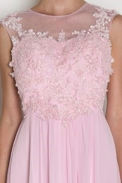 Imagem 6 de 8 de Vestido Madrinha Festa Casamento Longo Rosa Claro