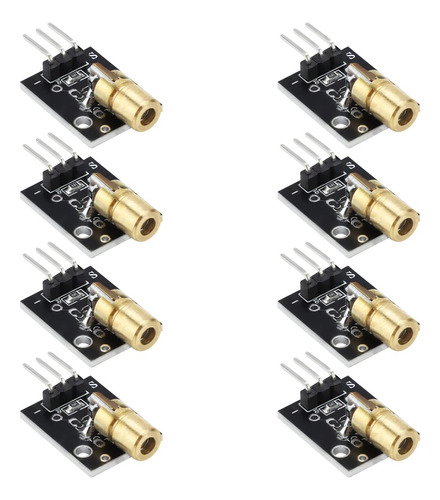 8 Unids 3 Pin 650nm 5v Transmisor Laser Sensor Modulo Tabler