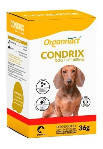 Condrix Dog Tabs 600mg (36g) - Organnact Com 60 Comprimidos