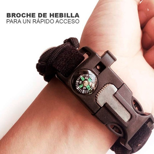 Reloj De Supervivencia Táctico Paracord, Brújula Y Silbato