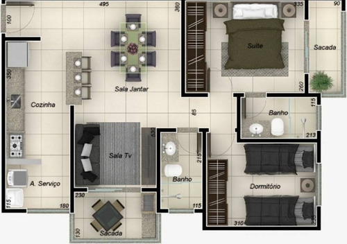 Imagem 3 de 5 de Apartamento - Padrão, Para Venda Em Uberlândia/mg - Gerfin