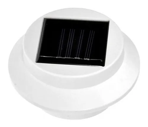 Foco Led Redondo Con Panel Solar 1.2v Blanco