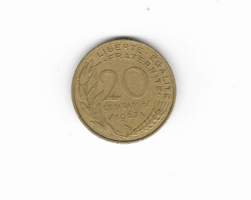 Ltc362. Moneda De 20 Centimos De Franco De 1967.