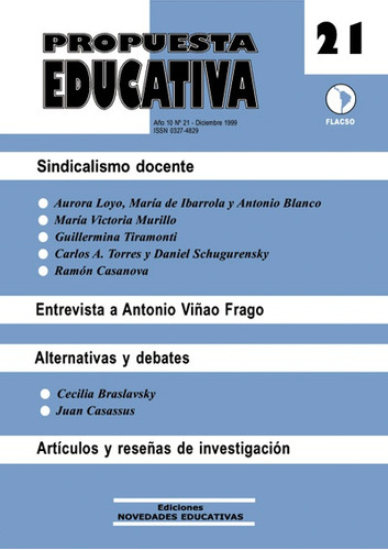 Revista Propuesta Educativa Nº21 - De Lucía, Loyo Y Otros