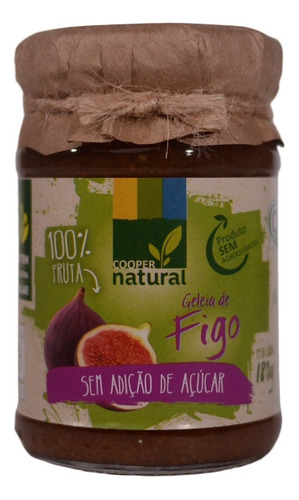 Geleia De Figo 100% Fruta Orgânico Sem Açúcar 180g