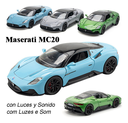 Fiat Supercoches Maserati Mc20 Miniatura Metal Coche 1/22