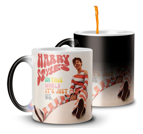 Taza Mágica Harry Styles In This World Its Just Us Cerámica