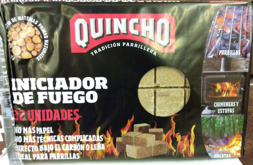 Iniciador De Fuego 32 Pastillas Cubo Quincho Envio Gratis