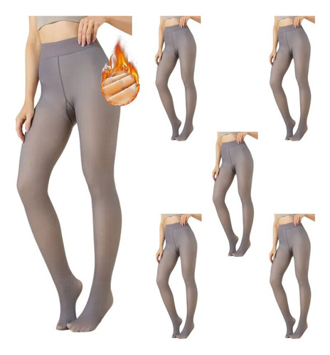 6 Calza Leggin Efecto Piel Polar Extra Grueso 280g -5 +12 ºc