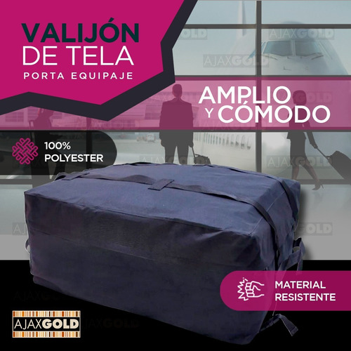 Imagen 2 de 9 de Porta Equipaje Bolso Valija Valijon Auto Tela Impermeable