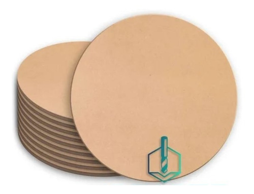 Plato Base Círculos 35cm Mdf De 3mm 10 Piezas Mesa Bajoplato