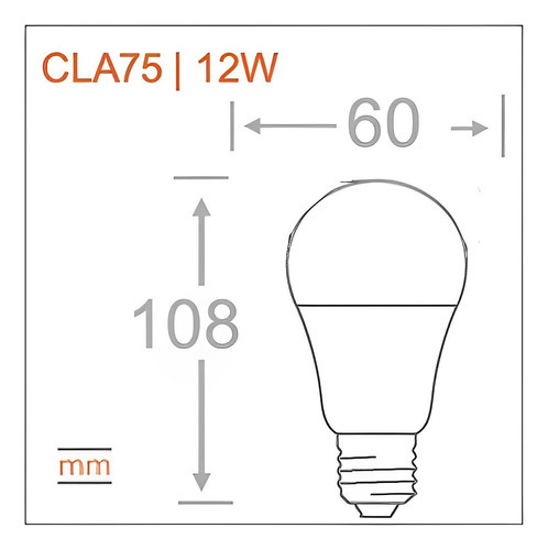 Ledvance Cla75 12w6500k Lâmpada Led Bulbo Frio Kit Com 10pçs