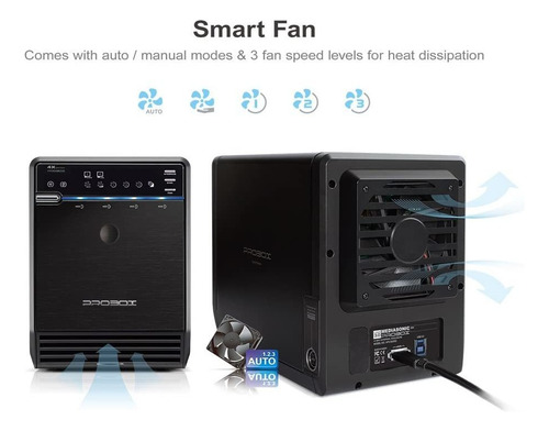Mediasonic Probox Hf2-su3s2 Gabinete De Hdd Sata Con 4 Compa