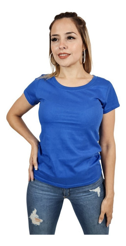 Remera Lisa Algodón Peinado Premium Jersey 24/1 Mujer