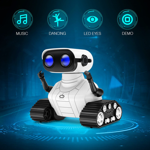 Robot De Juguete Remoto Recargable Con Música Y Luces Led