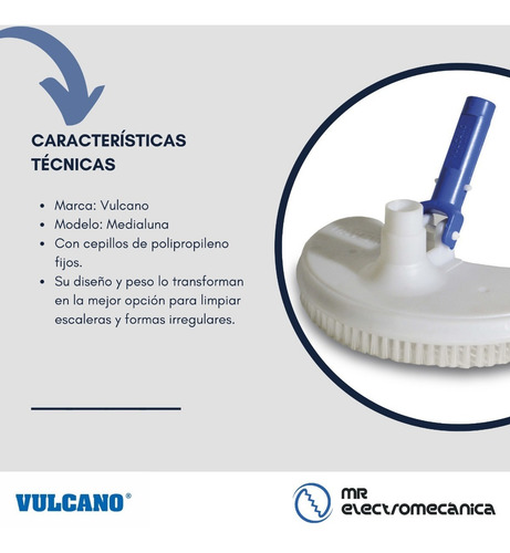 Imagen 7 de 10 de Kit Limpieza Vulcano Pileta: Barrefondo + Manguera + Acople