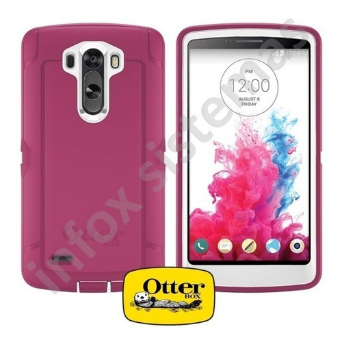 Funda LG G3 Otterbox Defender Rosa Con Clip De Uso Rudo