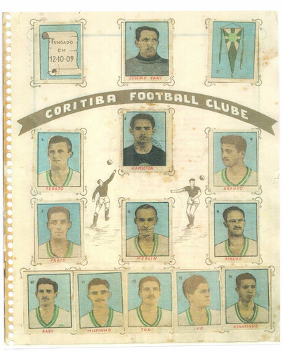Álbum De Figurinha Digitalizado Campeonat Paranaense De 1952