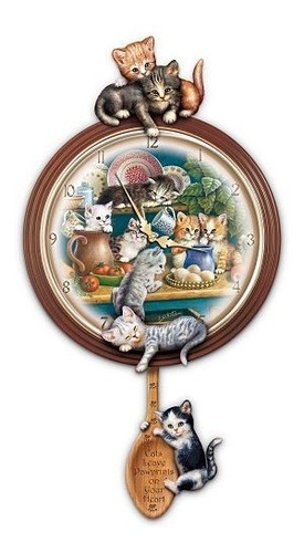Reloj De Pared Cocina Alcaparras Gato Arte Decorativo Regalo